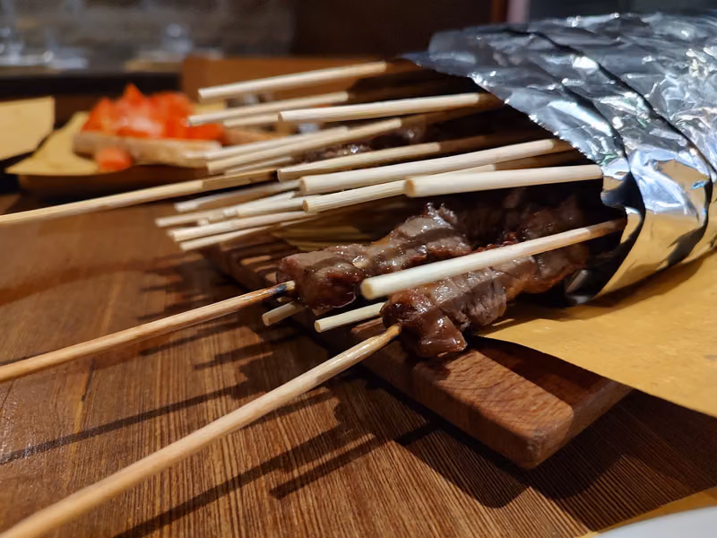Arrosticini sullo spiedo