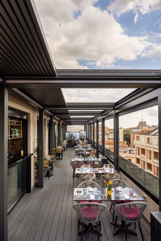 Terrazza al tramonto