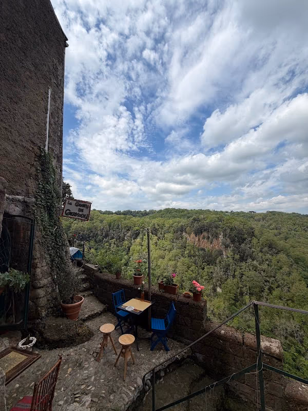 Terrazzino affacciato sulla Valle del Treja